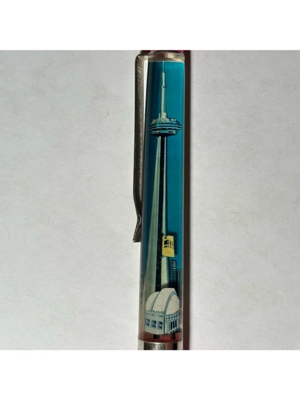 Toronto Canada Floaty Pen CN Tower Elevator Car Moves Souvenir Promo Vintage
